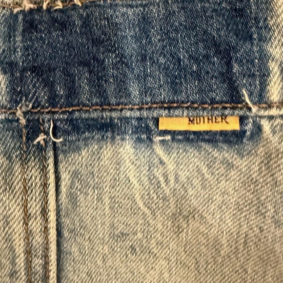 MOTHER The Half Swing Fray Denim Skirt 25” Length SZ 33 (US 16) - Picture 4 of 8